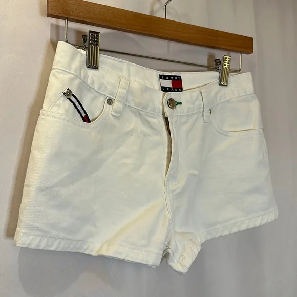 TOMMY JEANS vintage Y2K 90s jean shorts 3 - Picture 2 of 4
